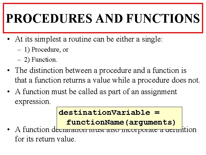COMP 205 IMPERATIVE LANGUAGES 12 a ERROR HANDLING