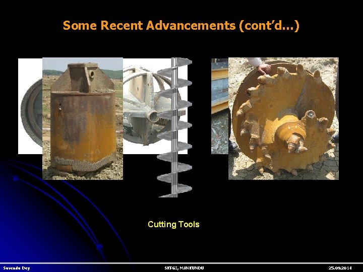 Some Recent Advancements (cont’d…) Cutting Tools Suvendu Dey SKFGI, MANKUNDU 25. 09. 2014 