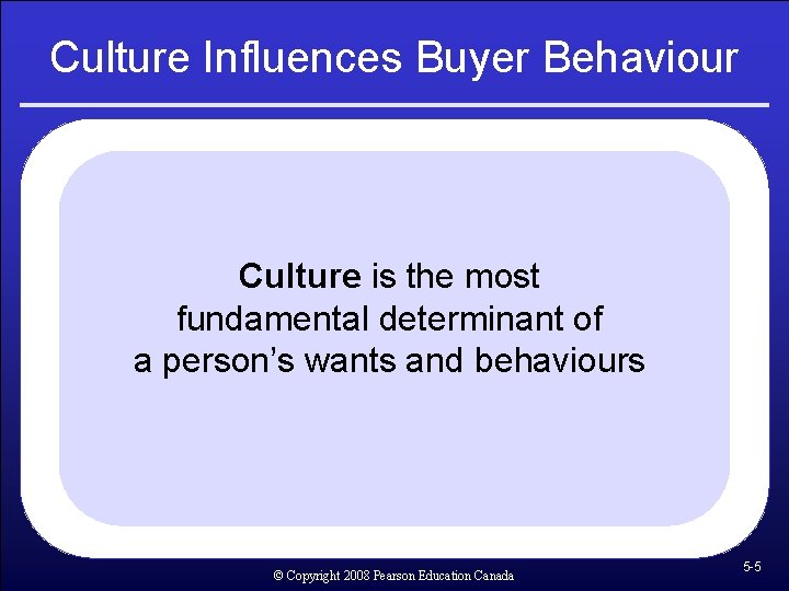 Culture Influences Buyer Behaviour Culture is the most fundamental determinant of a person’s wants