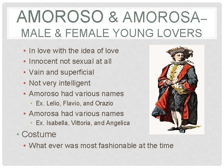 AMOROSO & AMOROSA– MALE & FEMALE YOUNG LOVERS • • • In love with