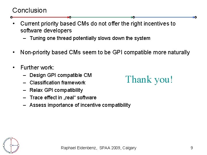 Conclusion • Current priority based CMs do not offer the right incentives to software