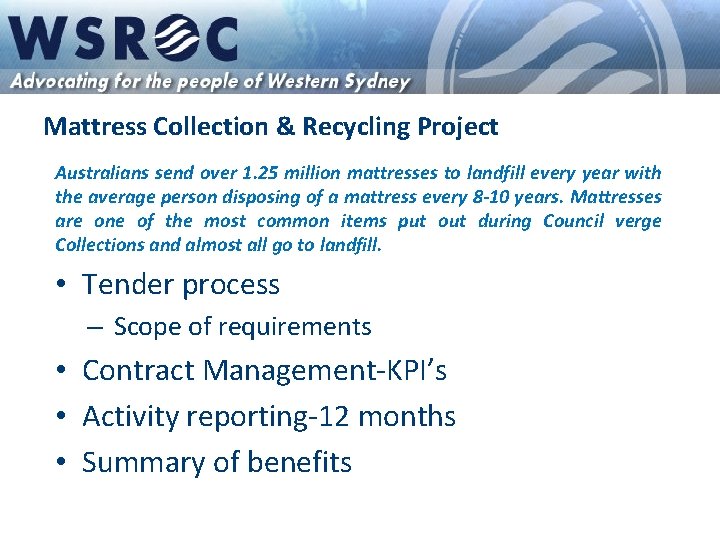 Mattress Collection & Recycling Project Australians send over 1. 25 million mattresses to landfill