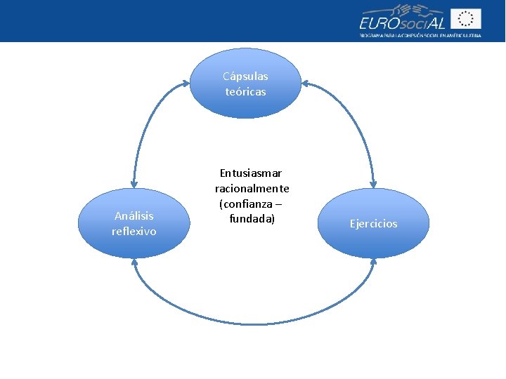 Cápsulas teóricas Análisis reflexivo Entusiasmar racionalmente (confianza – fundada) Ejercicios 