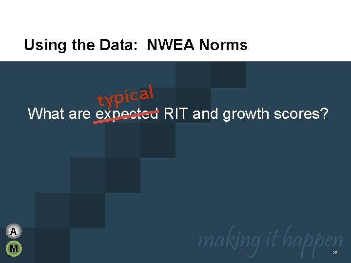 Using the Data: NWEA Norms l a c i p ty What are expected