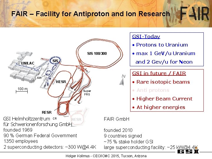 FAIR – Facility for Antiproton and Ion Research GSI-Today • Protons to Uranium SIS