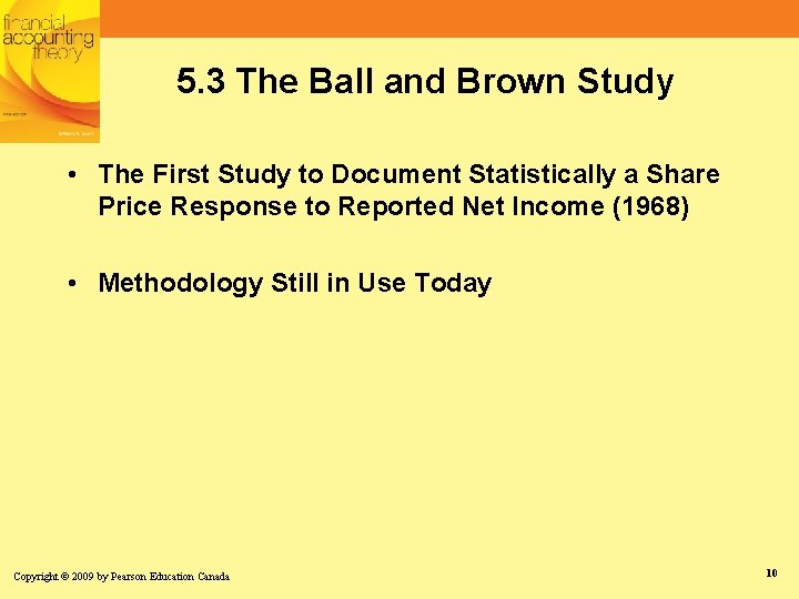 5. 3 The Ball and Brown Study • The First Study to Document Statistically 5. 3 The Ball and Brown Study • The First Study to Document Statistically