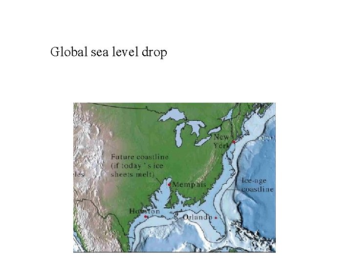 Global sea level drop 