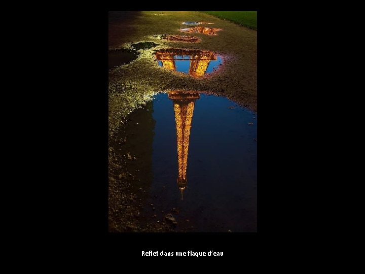 Reflet dans une flaque d’eau 