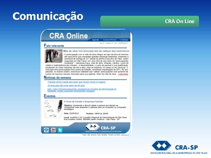 Comunicação CRA On Line Comunicação CRA On Line
