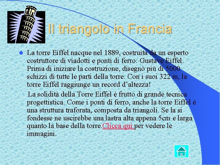 Il triangolo in Francia l La torre Eiffel nacque nel 1889, costruita da un