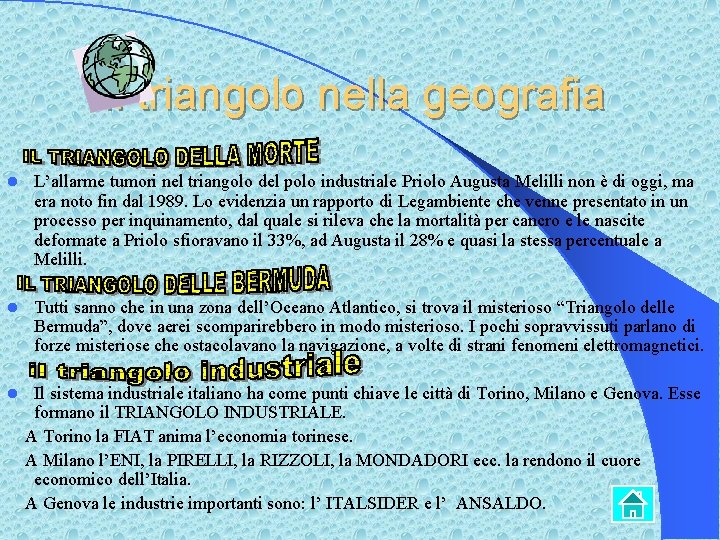 Il triangolo nella geografia l L’allarme tumori nel triangolo del polo industriale Priolo Augusta