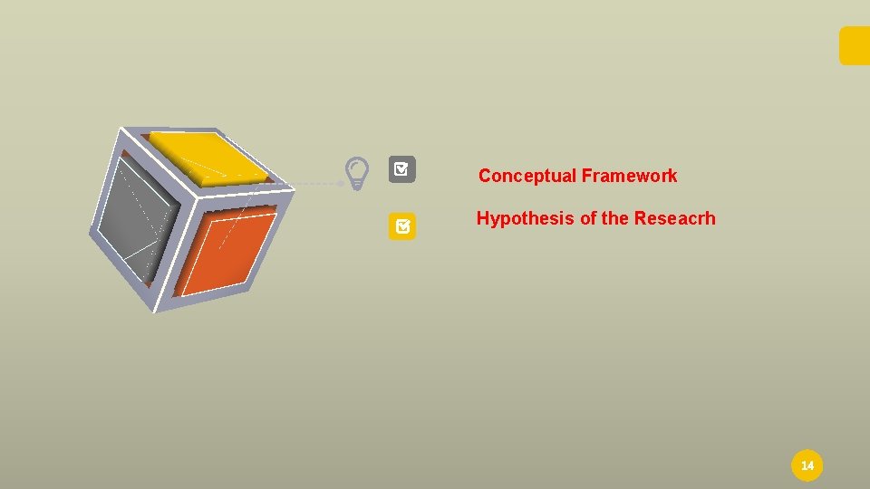 Conceptual Framework Hypothesis of the Reseacrh 14 