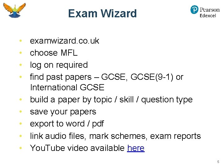 Exam Wizard • • • examwizard. co. uk choose MFL log on required find