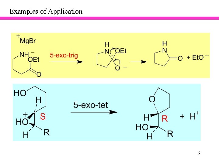 Examples of Application 9 