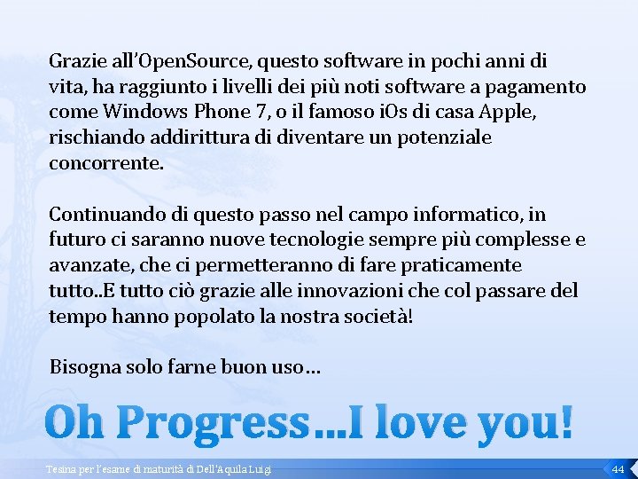 Grazie all’Open. Source, questo software in pochi anni di vita, ha raggiunto i livelli