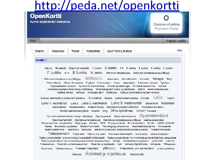 http: //peda. net/openkortti 