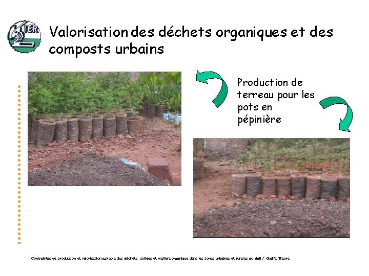 Valorisation des déchets organiques et des composts urbains Production de terreau pour les pots