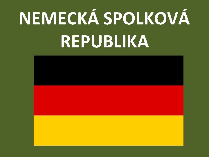 NEMECKÁ SPOLKOVÁ REPUBLIKA 