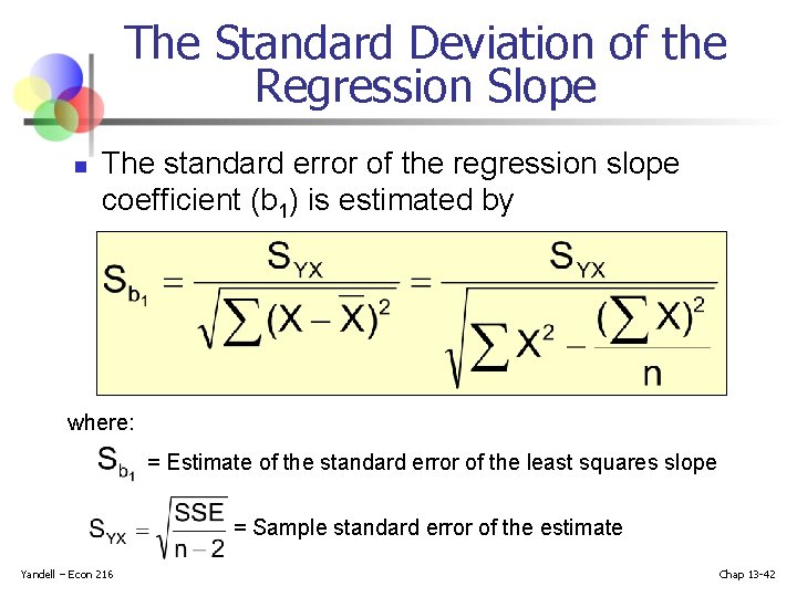 excel linear regression slope error