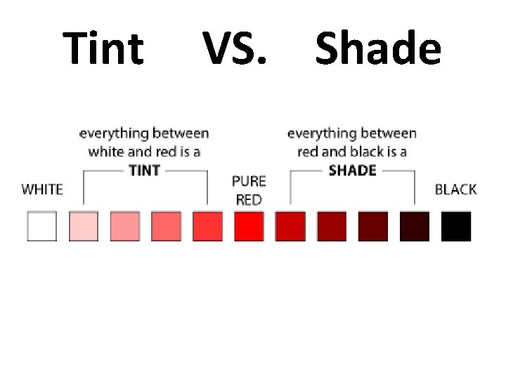 Tint VS. Shade 