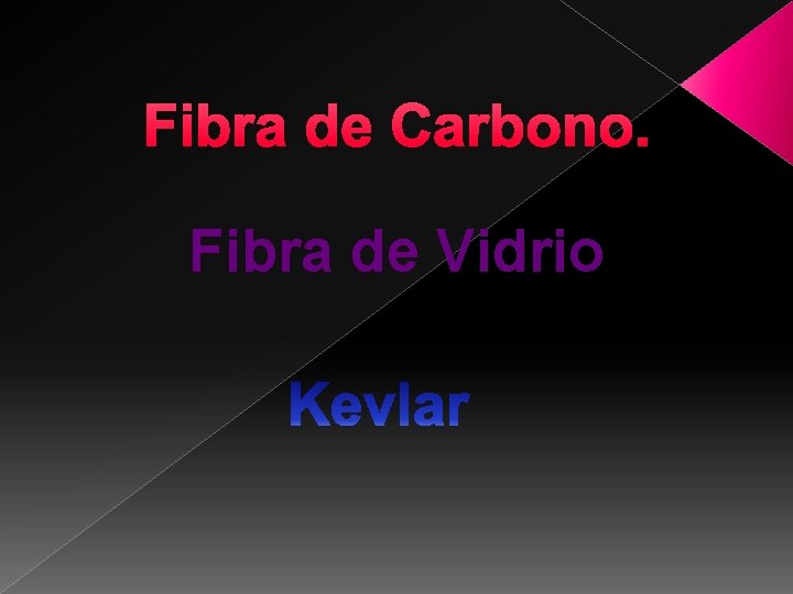 Fibra de Carbono. Fibra de Vidrio 