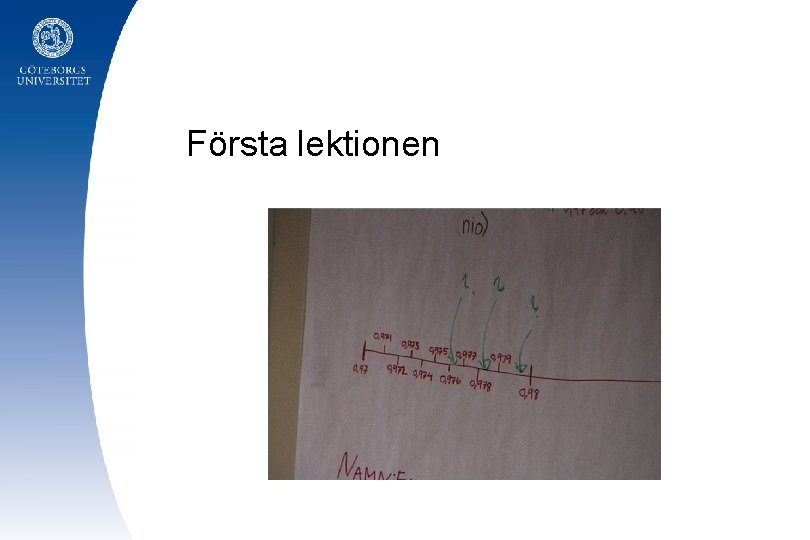 Första lektionen 