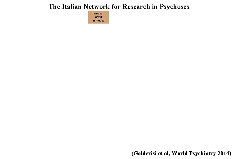 The Italian Network for Research in Psychoses ENGAG. WITH SERVICES (Galderisi et al, World