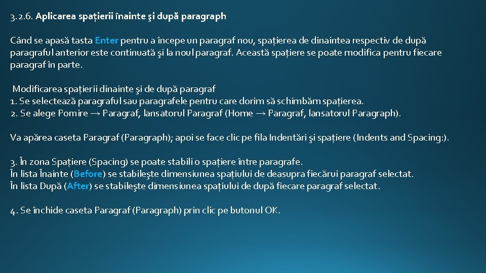 3 2 Formatarea Paragrafelor 3 2 1 Introducerea