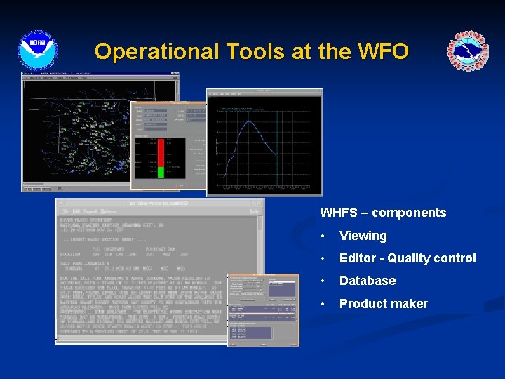 Operational Tools at the WFO WHFS – components • Viewing • Editor - Quality