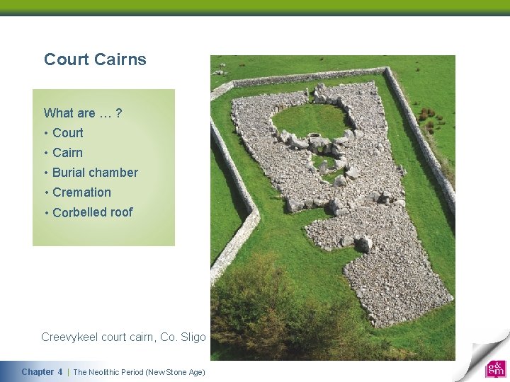 Court Cairns What are … ? • Court • Cairn • Burial chamber •