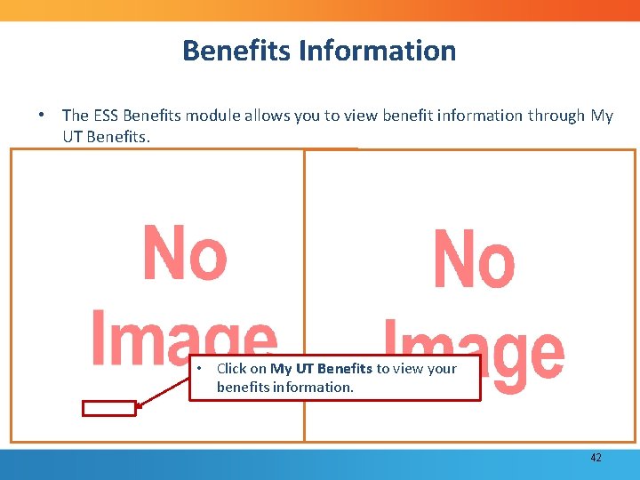 Benefits Information • The ESS Benefits module allows you to view benefit information through