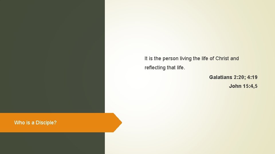 It is the person living the life of Christ and reflecting that life. Galatians