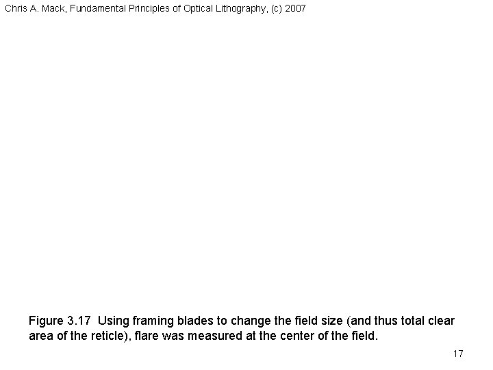 Chris A. Mack, Fundamental Principles of Optical Lithography, (c) 2007 Figure 3. 17 Using