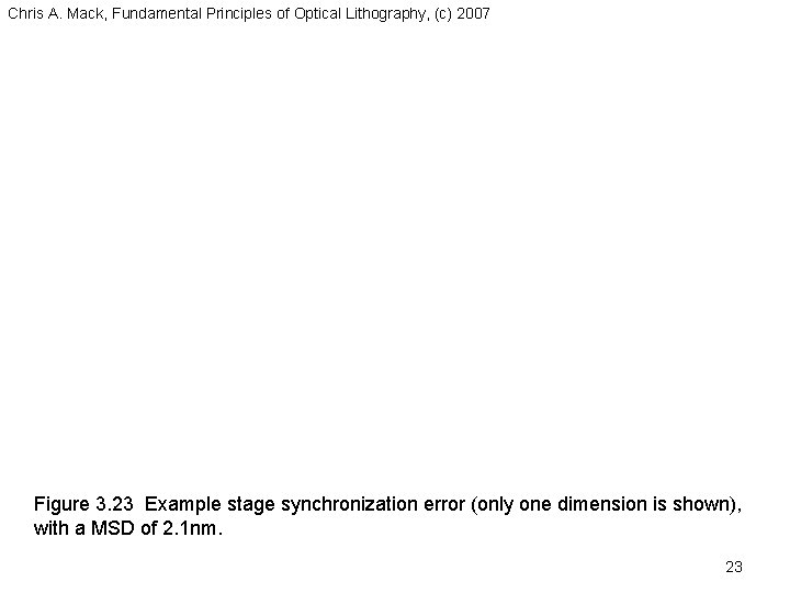 Chris A. Mack, Fundamental Principles of Optical Lithography, (c) 2007 Figure 3. 23 Example Chris A. Mack, Fundamental Principles of Optical Lithography, (c) 2007 Figure 3. 23 Example