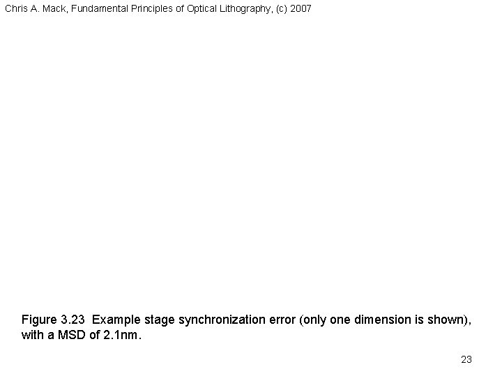 Chris A. Mack, Fundamental Principles of Optical Lithography, (c) 2007 Figure 3. 23 Example