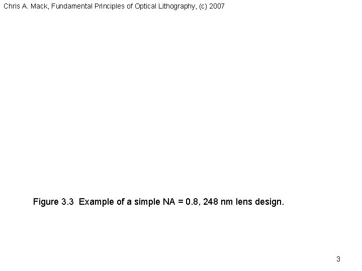 Chris A. Mack, Fundamental Principles of Optical Lithography, (c) 2007 Figure 3. 3 Example