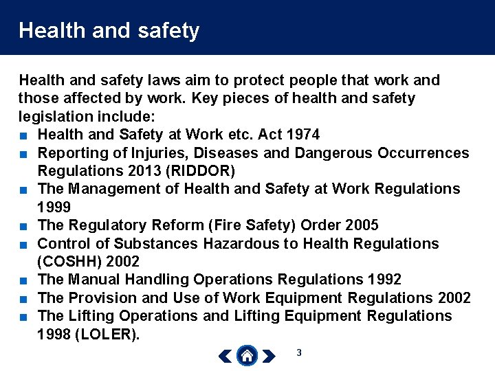 Health and safety laws aim to protect people that work and those affected by