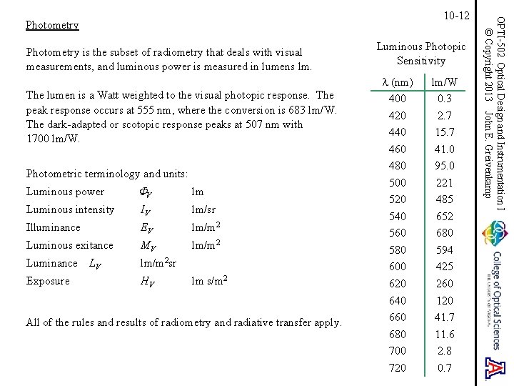 Photometry is the subset of radiometry that deals with visual measurements, and luminous power Photometry is the subset of radiometry that deals with visual measurements, and luminous power