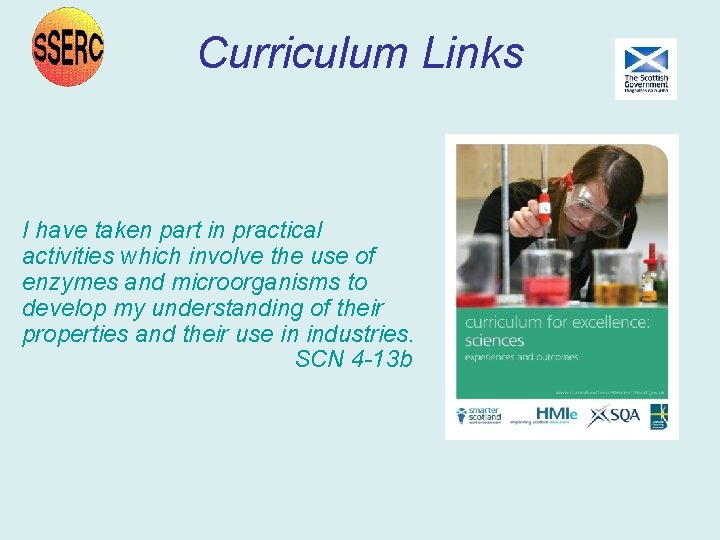 Curriculum Links I have taken part in practical activities which involve the use of Curriculum Links I have taken part in practical activities which involve the use of