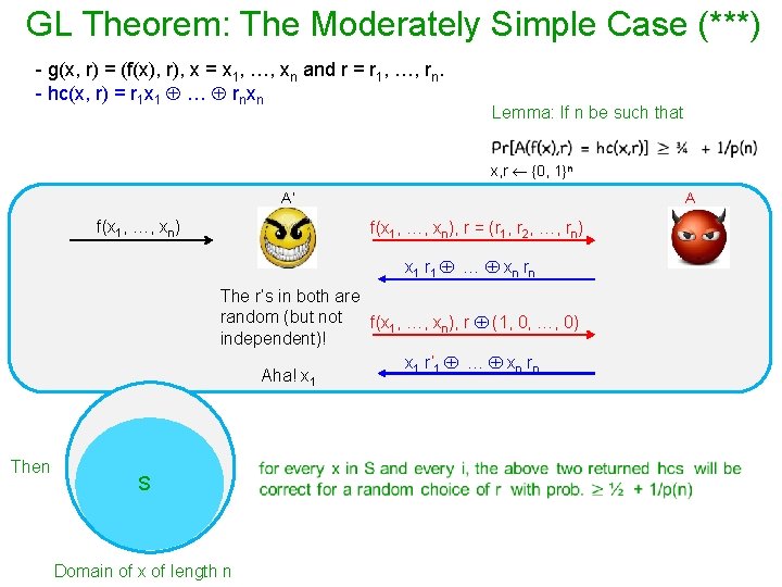 GL Theorem: The Moderately Simple Case (***) - g(x, r) = (f(x), r), x