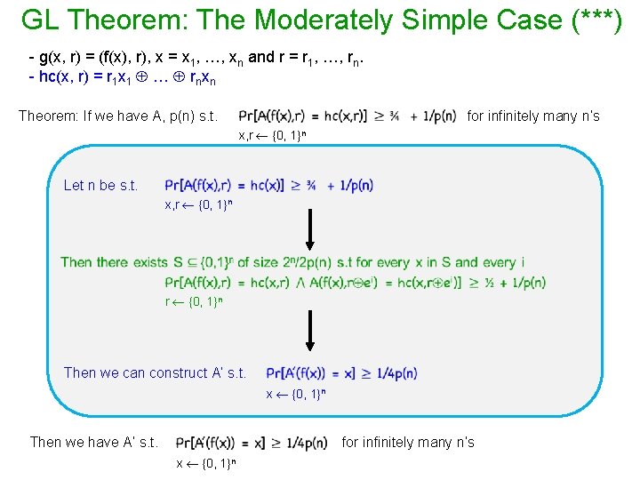 GL Theorem: The Moderately Simple Case (***) - g(x, r) = (f(x), r), x