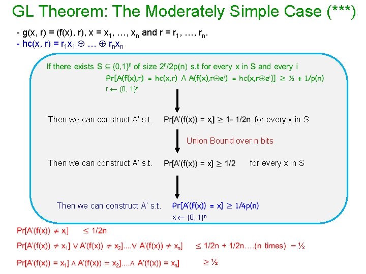 GL Theorem: The Moderately Simple Case (***) - g(x, r) = (f(x), r), x