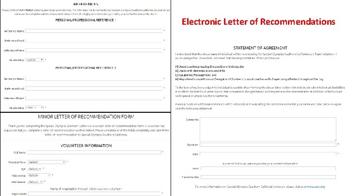 Electronic Letter of Recommendations 
