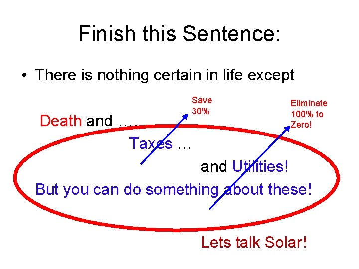 Finish this Sentence: • There is nothing certain in life except Save 30% Death