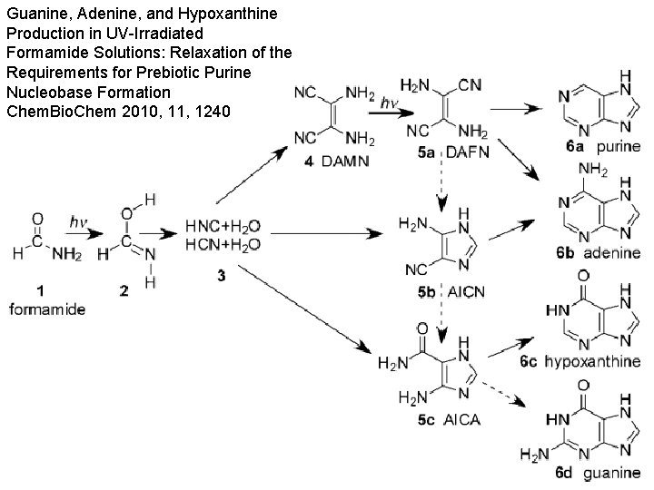 Guanine, Adenine, and Hypoxanthine Production in UV-Irradiated Formamide Solutions: Relaxation of the Requirements for