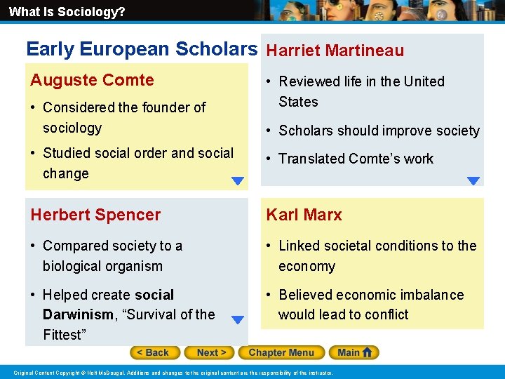 What Is Sociology? Early European Scholars Harriet Martineau Auguste Comte • Considered the founder