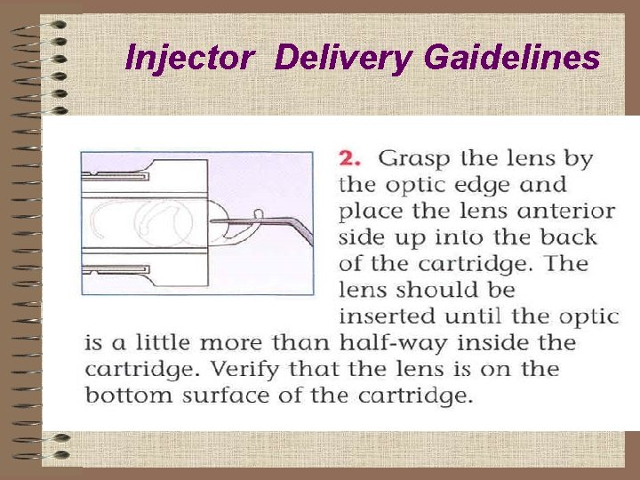 Injector Delivery Gaidelines 