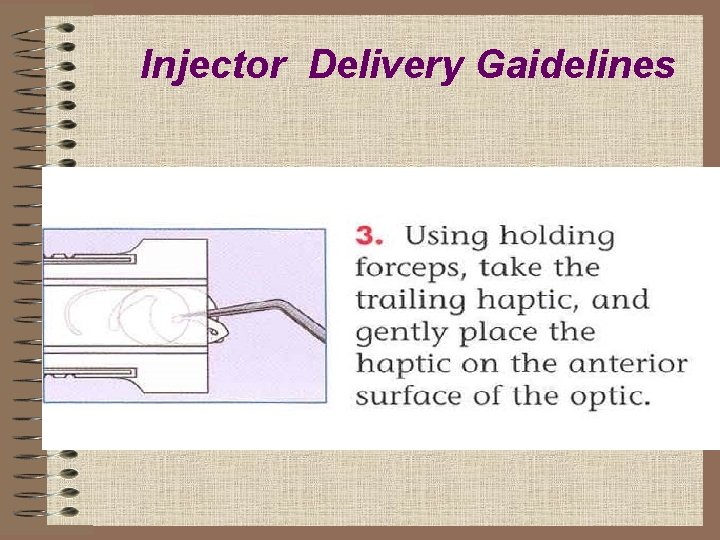 Injector Delivery Gaidelines 