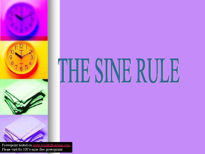 Powerpoint hosted on www. worldofteaching. com Please visit for 100’s more free powerpoints 