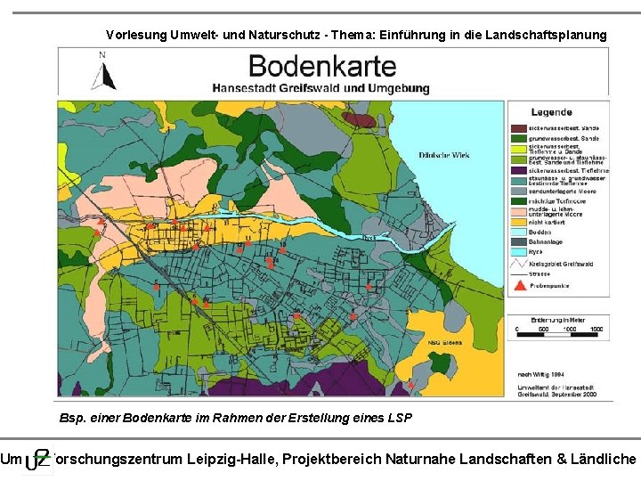 Vorlesung Umwelt- und Naturschutz - Thema: Einführung in die Landschaftsplanung Bsp. einer Bodenkarte im